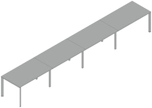 Composizione scrivanie da ufficio direzionale cm. 560/640/720/800x80x74h
