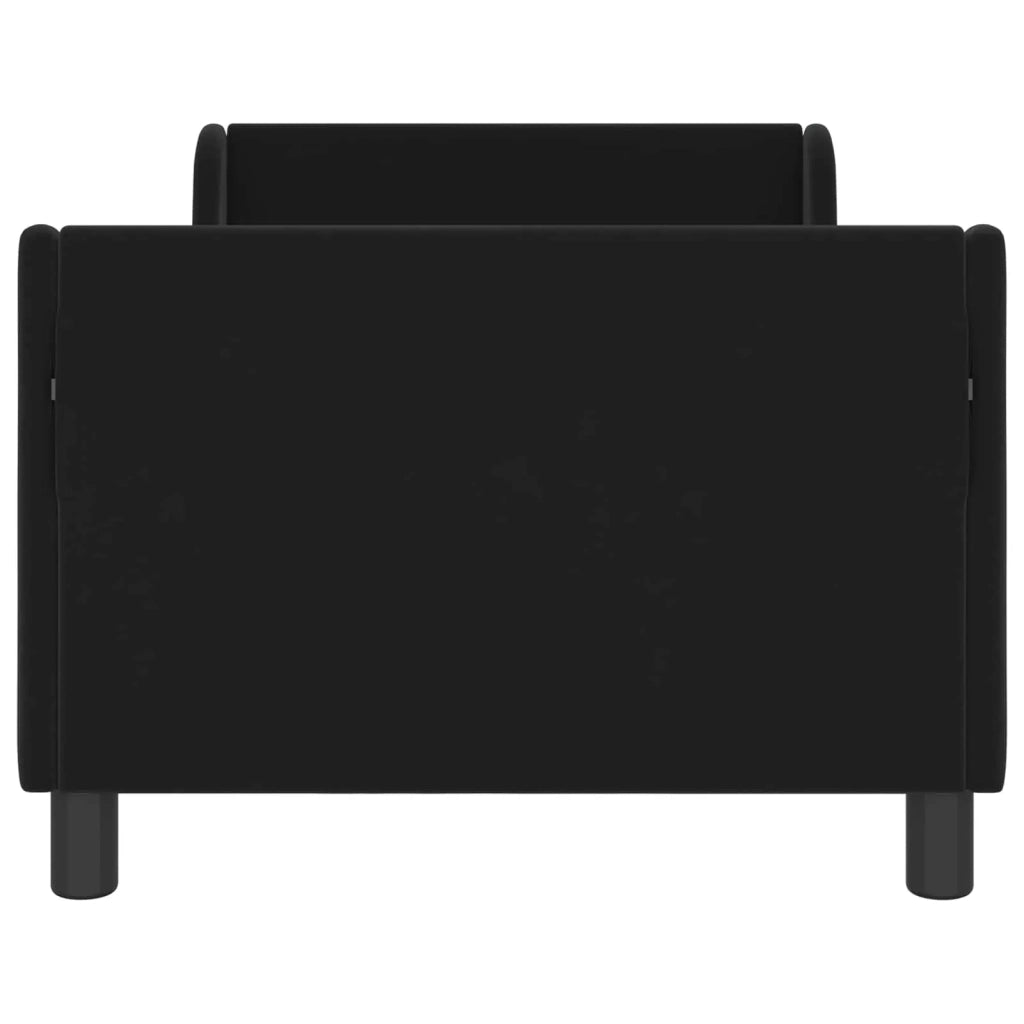 Struttura letto bambini con testata Nero 80 x 160 cm Velluto 42010859