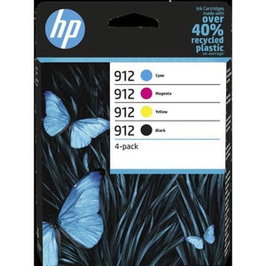Confezione da 4 cartucce di inchiostro originali HP 912, nero / ciano / magenta / giallo (6ZC74AE) per HP OfficeJet / OfficeJet Pro 8010/8020