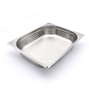 Contenitore Gastronorm - 1/2 GN - Profondità 6,5cm - Acciaio Inox - Forato