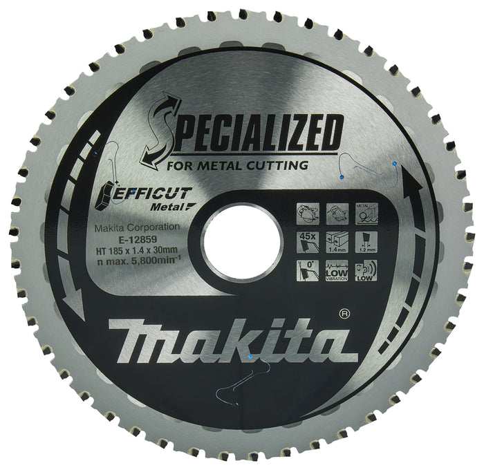 Makita E‑12859 EFFICUT T.C.T. – Lama circolare 185 mm per taglio metallo