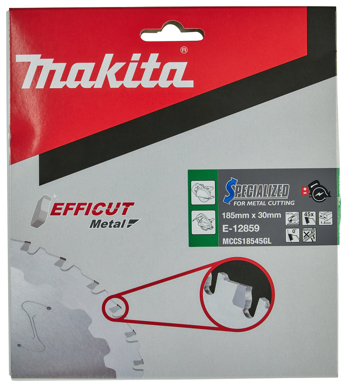 Makita E‑12859 EFFICUT T.C.T. – Lama circolare 185 mm per taglio metallo