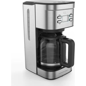 CONTINENTAL EDISON Caffettiera con filtro programmabile - CECF12TIX - 1,25 L - Acciaio inossidabile