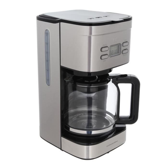 CONTINENTAL EDISON Caffettiera con filtro programmabile - CECF12TIX - 1,25 L - Acciaio inossidabile