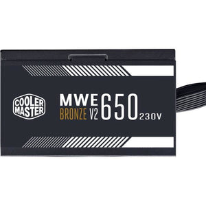 COOLER MASTER MWE Bronze 650W V2 - Alimentazione 650W - 230V (Certificato 80 Plus Bronze 5 anni di garanzia) Cavi flat neri