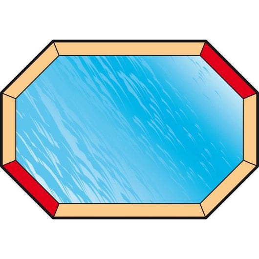 Copertura invernale e di sicurezza per piscina in legno - UBBINK - Ottagonale 400x610 - Spessore 550gr - Conforme alla norma NF P 90-308