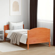 Letto senza Materasso Marrone Cera 100x200 cm in Legno di Pino 842565