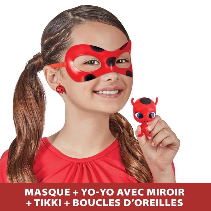 Costume da Coccinella - Maschera specchio Yoyo Orecchini Kwami Tikki - BANDAI - Miraculous Ladybug - Set di trasformazione