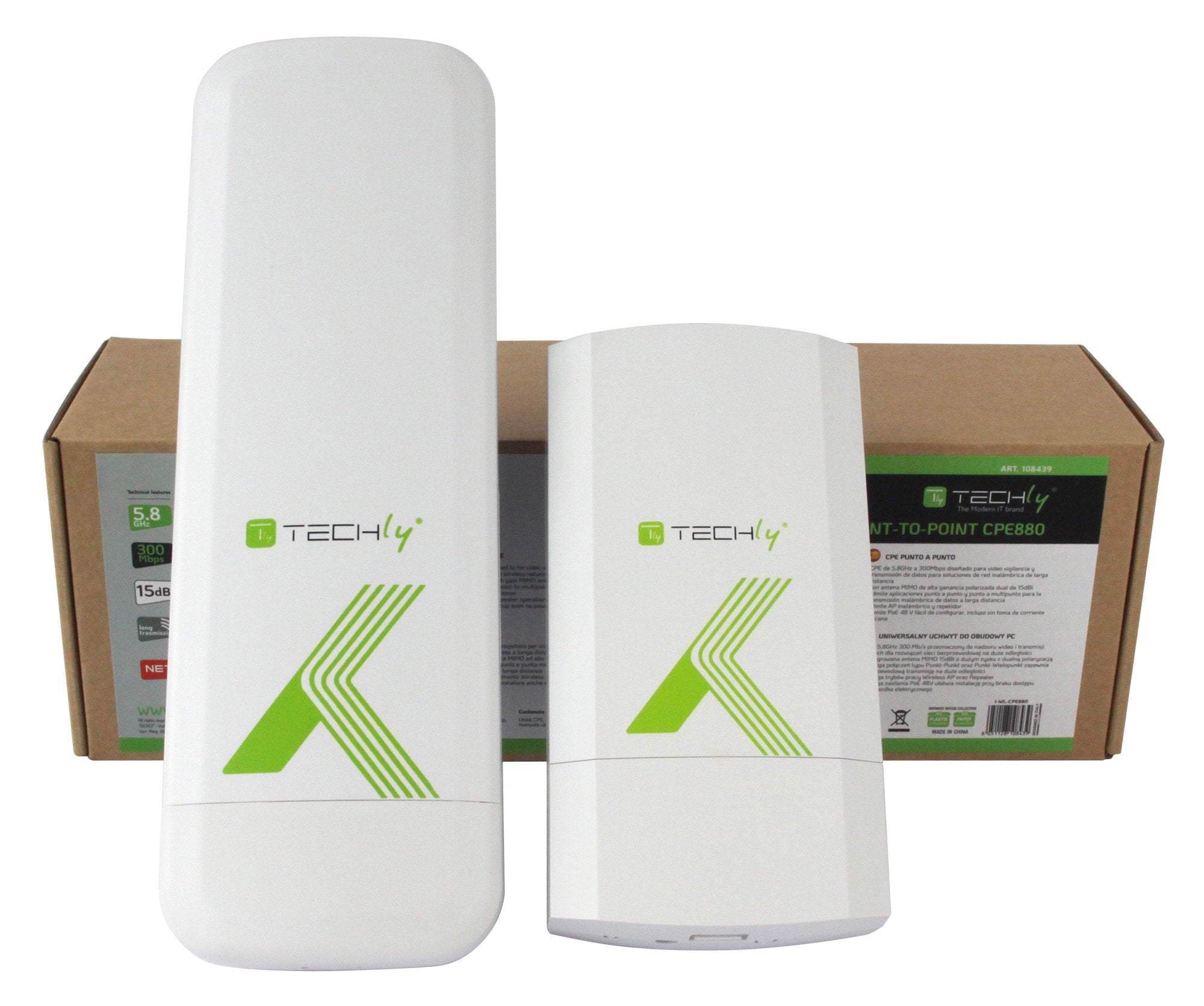 CPE Punto-Punto 300Mbps a 2.4GHz 8dBi