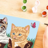 CreArt Kids 18x24cm, Dipingi con i numeri, Gattini e scarpe, Kit di pittura con i numeri, Età 7+, 25528, Ravensburger