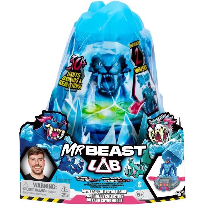 Cryo Lab - MOOSE TOYS - Mr. Beast Lab - 18 cm, 30 luci e suoni, 2 animali da collezione