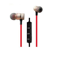 Cuffie Auricolari Sports Sound stereo Wireless - Bluetooth senza fili con microfono - Colore Padiglione Bianco / Cavo Rosso