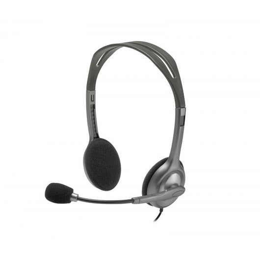 Cuffie con microfono Logitech H110 - Cavo 3.5mm - Argento/nero (981-000271)