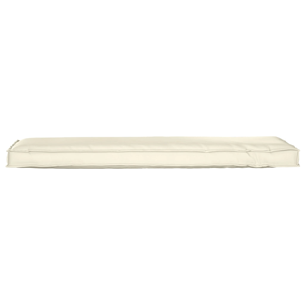 Cuscino per pallet per panchina panna 140x40x8 cm tessuto Oxford