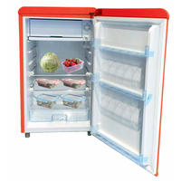 Dcg Frigo Monoporta Linea Retro' 100lt E Rosso Mf100r