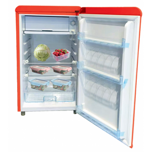 Dcg Frigo Monoporta Linea Retro' 100lt E Rosso Mf100r