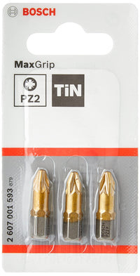 Bosch Max Grip PZ2 25 mm – Punta Pozidriv 3 pezzi - 2607001593