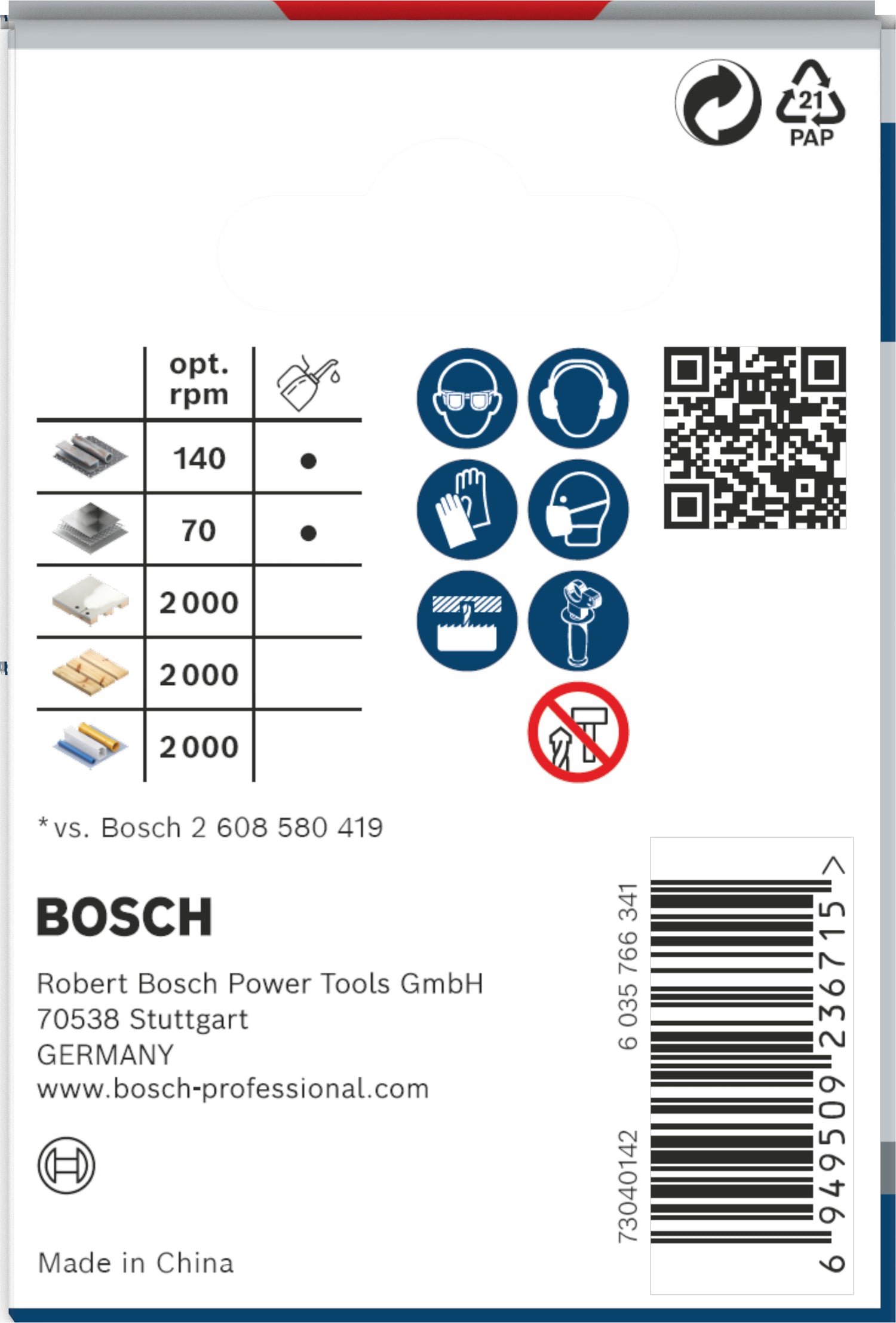 Sega a tazza Bosch multimateriale diametro 60 mm 2608901519