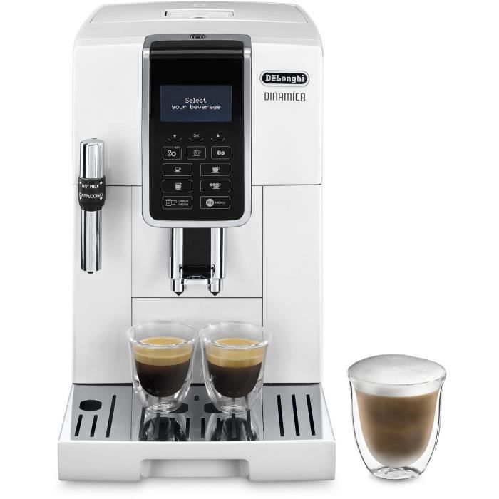 DELONGHI ECAM 350.35.W Macinacaffè espresso DINAMICA Schermo 4 ricette - Bianco