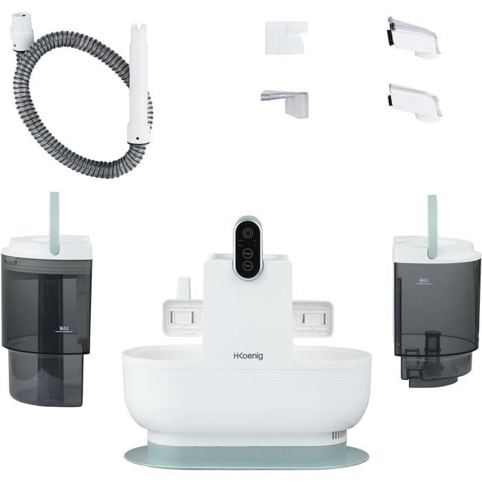 Detergente per tessuti ad acqua calda - HKoeNIG TWT88 - 1600 ml - 290 ml/min - 1200 W - Bianco