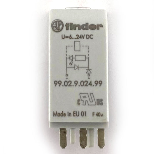 Diodo polarizzato standard 6- 24VDC con led Finder