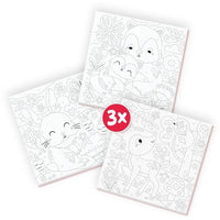 Dipingi con i numeri su tela - 3 animali della foresta - SES CREATIVE