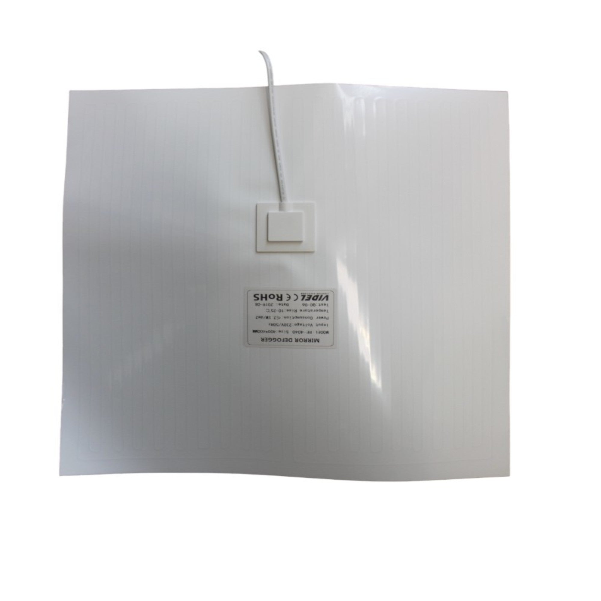 Disappannante per specchio 400X400mm 230V con cavo - MAX 40W Videl