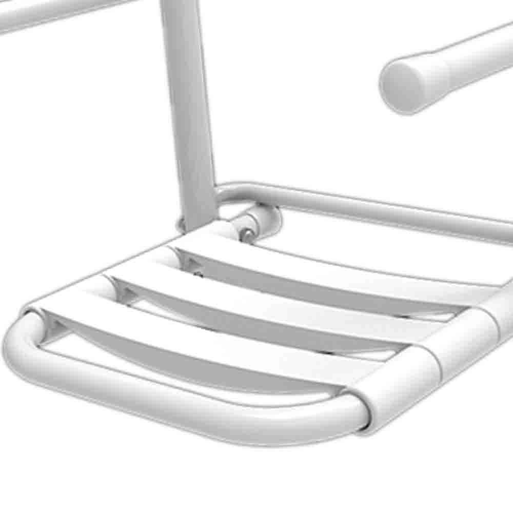 Sedile ribaltabile per doccia con doghe e braccioli reclinabili