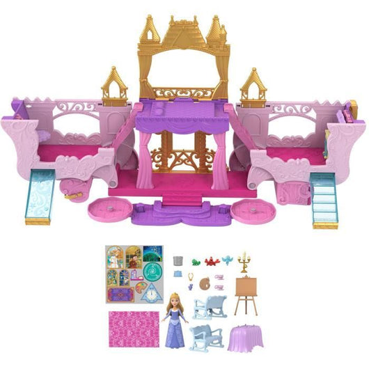 Disney Princesses-Caleche e Castle-Box con bambola Aurora HWX17