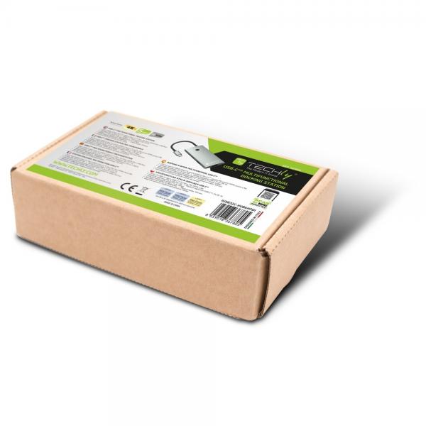 Docking Station Multifunzione Hub USB-C 6 in 1 con interruttore