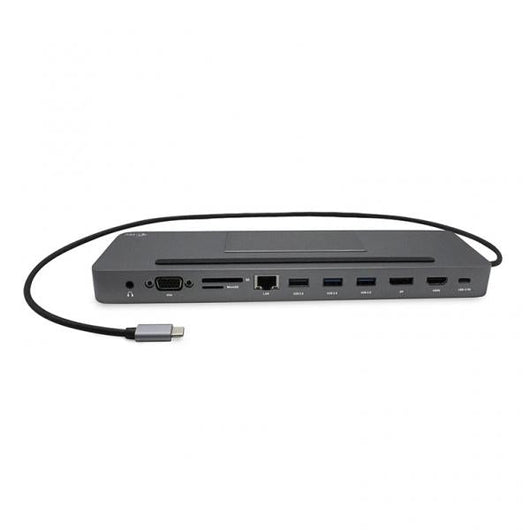 Docking Station Universale per Notebook 3x USB 3.2 / HDMI / DisplayPort per Triplo Monitor 4K Grigio + Power Delivery 85W