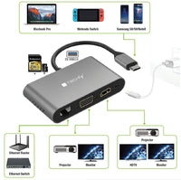 Docking Station USB-C SuperSpeed Multiporta USB HDMI VGA RJ45 MicroSD