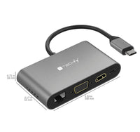 Docking Station USB-C SuperSpeed Multiporta USB HDMI VGA RJ45 MicroSD