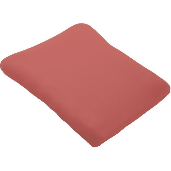 Domiva Set 2 fodere fasciatoio - 50 x 75 cm - Spugna in policotone - Bianco/Terracotta