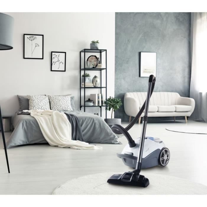 DOMO DO7291S - Aspirapolvere a bidone 3L - 700W - 68dB - Potenza di aspirazione regolabile - Spazzola per pavimenti Deep Clean