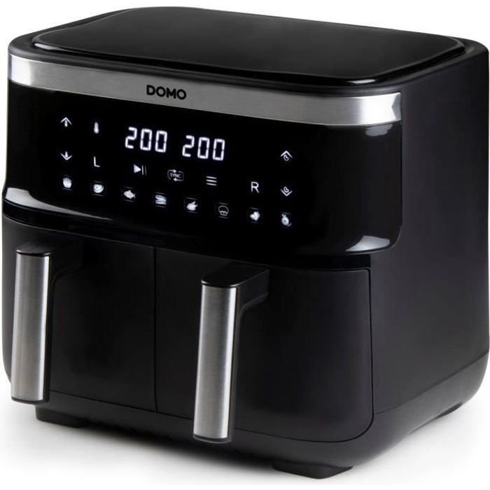 Domo Hot Air Fryer - Do537fr - 2 x 4 L - 85  A 200  - 8 Programmi automatici - L40 x W 40 x H 36 cm