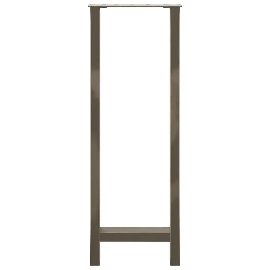 vidaXL Gambe per tavolo da bar in acciaio naturale 2 pz 50x(110-111) cm in acciaio