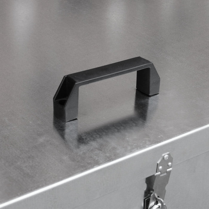 Contenitore per Mangimi Galvanizzato Anti Corrosione Immagazzinamento Cereali Sementi Semi Agricoli Protegge da Pesti Ratti e Agenti Atmosferici - 2 Scomparti