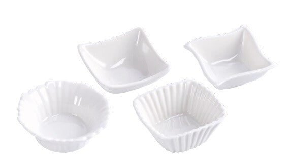 Set 3 Ciotole Ciotoline in Porcellana da Cucina 7,5 cm 4 Modelli