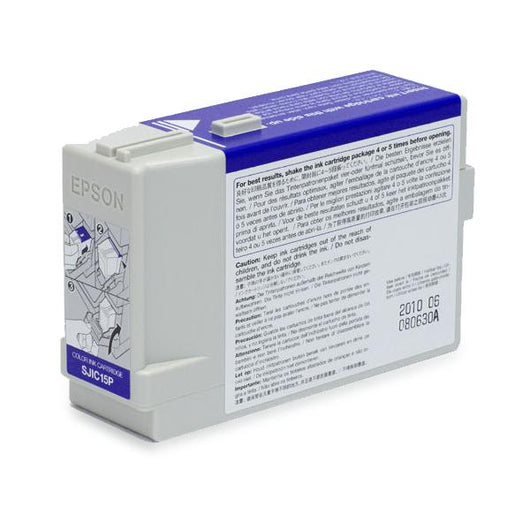 Epson SJIC15P[CMY]: Ink cartridge for ColorWorks C3400 and TM-C610 [CMY] (SJIC15P : 3-COLOR FOR TM-C3400 - PIGMENT INK)