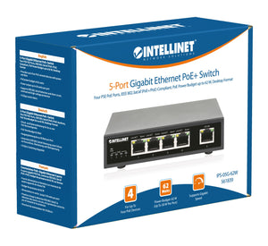 Ethernet Switch Gigabit PoE+ 5 porte