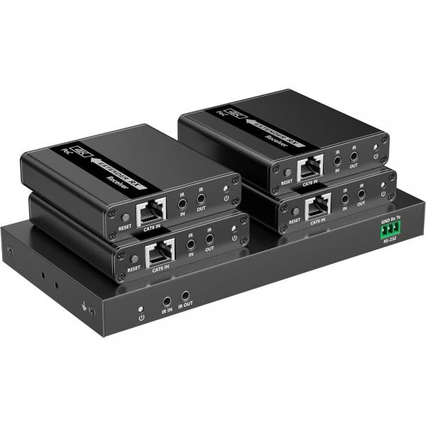 Extender Splitter HDMI 4 vie su Cavo di Rete 70 metri PoC