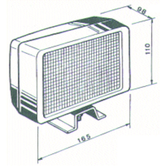 Faro cabina trattore rettangolare Aleyay