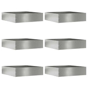 Bordura per Prato 6 pz 50 x 50 x 13 cm Acciaio zincato Argento 874727