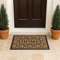 Zerbino rettangolare in fibra di cocco con scritta Home misura 40 cm x 60 cm