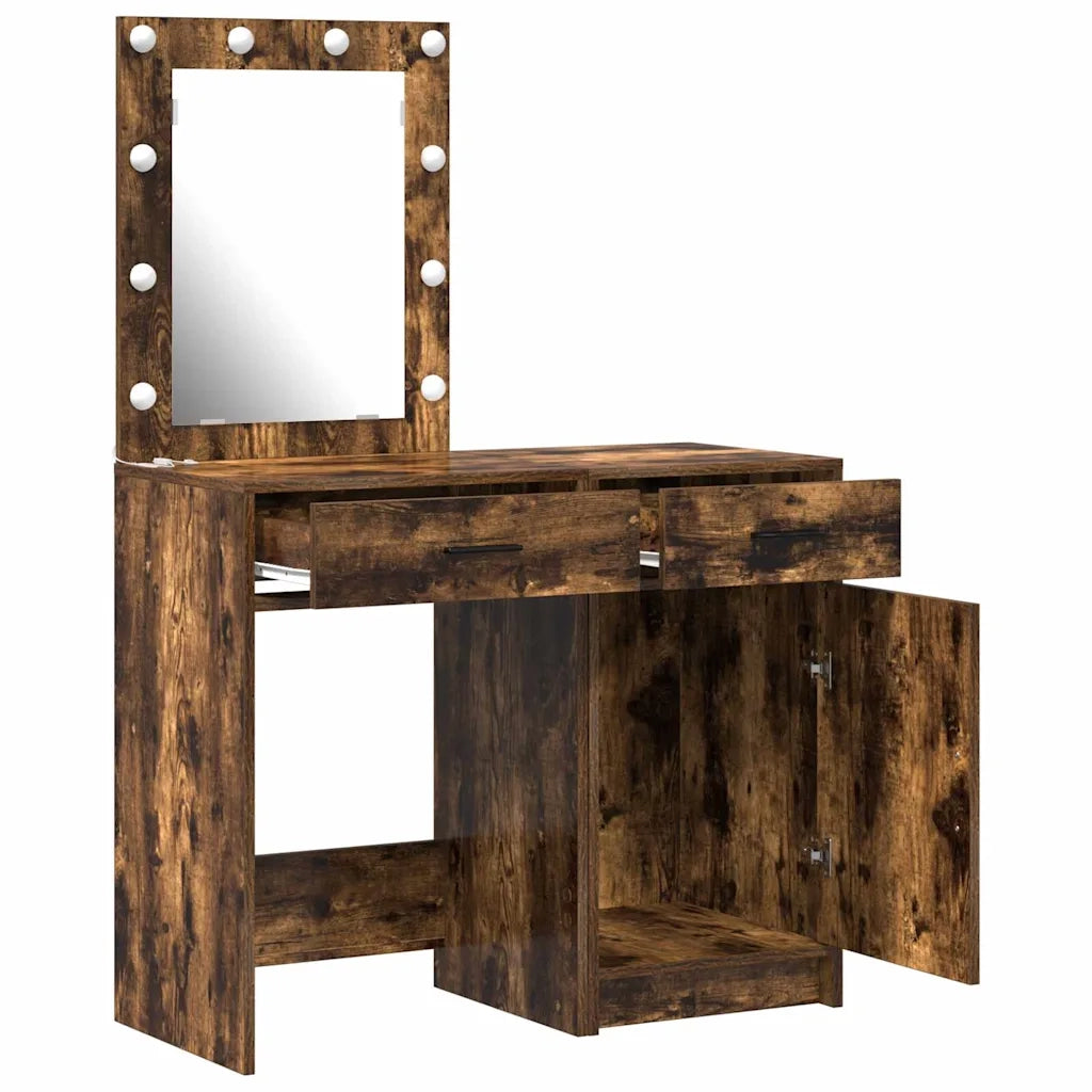 Tavolo da Trucco con cassetto 2 pcs Marrone 50 x 41 x 135 cm 3334240