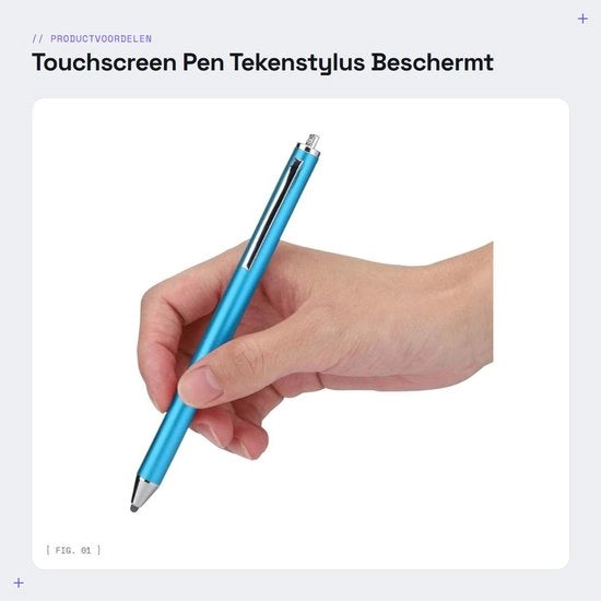 Stilo per Touchscreen Portatile - Penna per Android - Testa morbida - Leggero - Materiale duraturo - Stilo per touchscreen