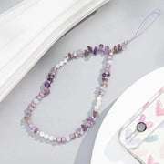 Cintura per telefono bohemien anti-perdita con pietra cristallo. Bracciale universale per telefono e cintura per chiavi.