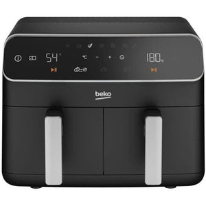 Friggitrice ad aria calda multifunzione - BEKO - FRL5388B - 2400 W - 8,5 L per 2 kg di patatine - 2 vasche (2x 4,5 L) - Nero