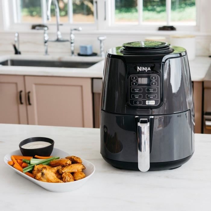 Friggitrice senza olio - Air Fryer - NINJA - AF100EU - 3,8 L - 34,5 x 27,9 x 33,8 cm - Nero